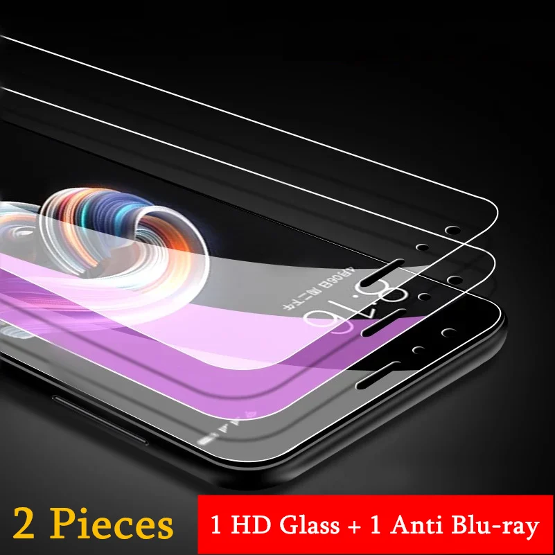 HD and Anti Blu-ray Закаленное стекло 9H для Xiaomi Mi Note 3 Mi 6, Защитное стекло для экрана Xiaomi mi 8, Xiaomi mi 8 se, защитная пленка - Цвет: HD and Anti Blu-ray