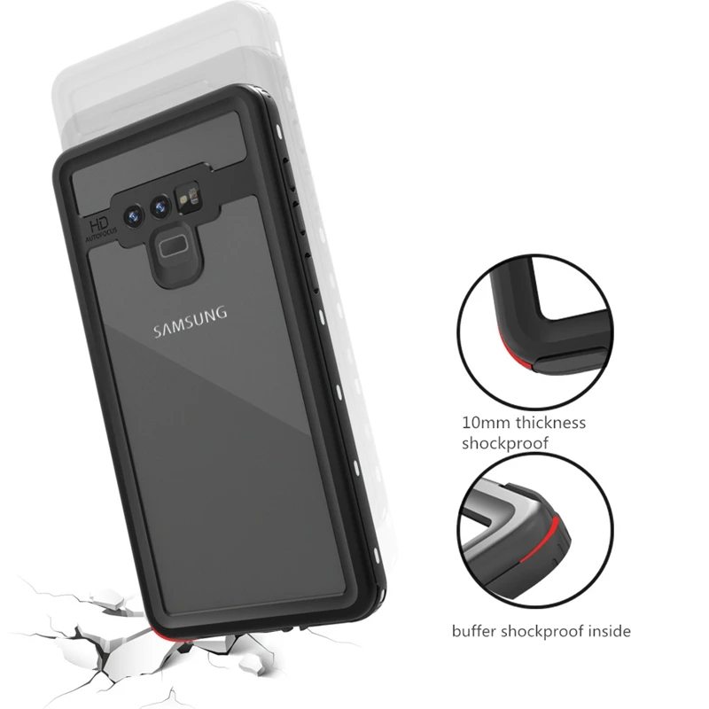 Note 9 Waterproof Case for Samsung Galaxy Underwater Cover Swimming Diving Surfing Full Bag |
