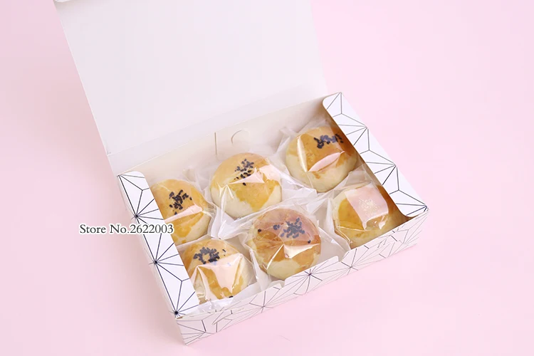 Белый и черный цвет Макарон хлебобулочные коробка для печенья cookie Mooncake печенье упаковочной бумаги коробки 100piece \ много