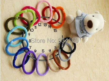 100 шт./пакет 5 мм смешивать цвета конфеты цвет высокие эластичные ленты для волос /