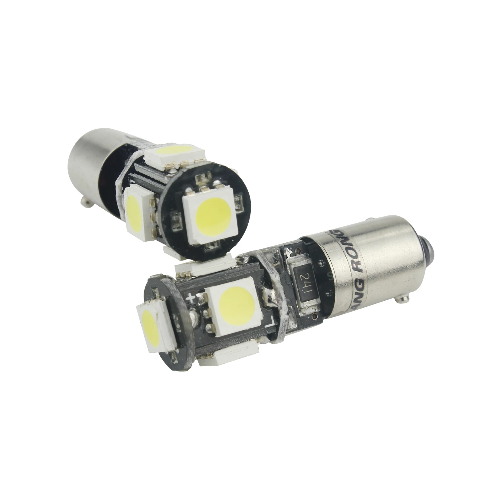 ANGRONG 2 шт. H6W BAX9s 5 SMD ксеноновый белый СВЕТОДИОДНЫЙ дневной стояночный боковой