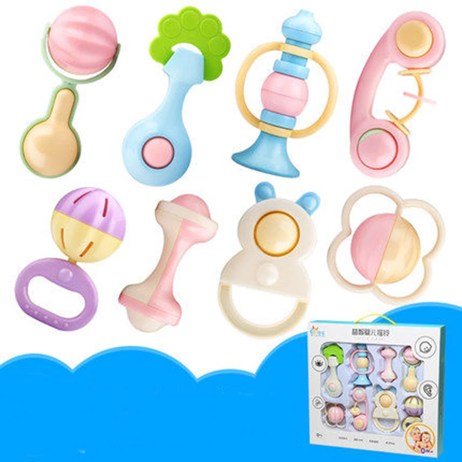 Детские погремушки мобильные Прорезыватели игрушки животные ручные