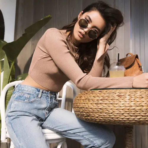 Fashion Women Warm Long Sleeve Sweaters Knitted Thin Sweater Loose Tops Short Outwear Jumper | Женская одежда