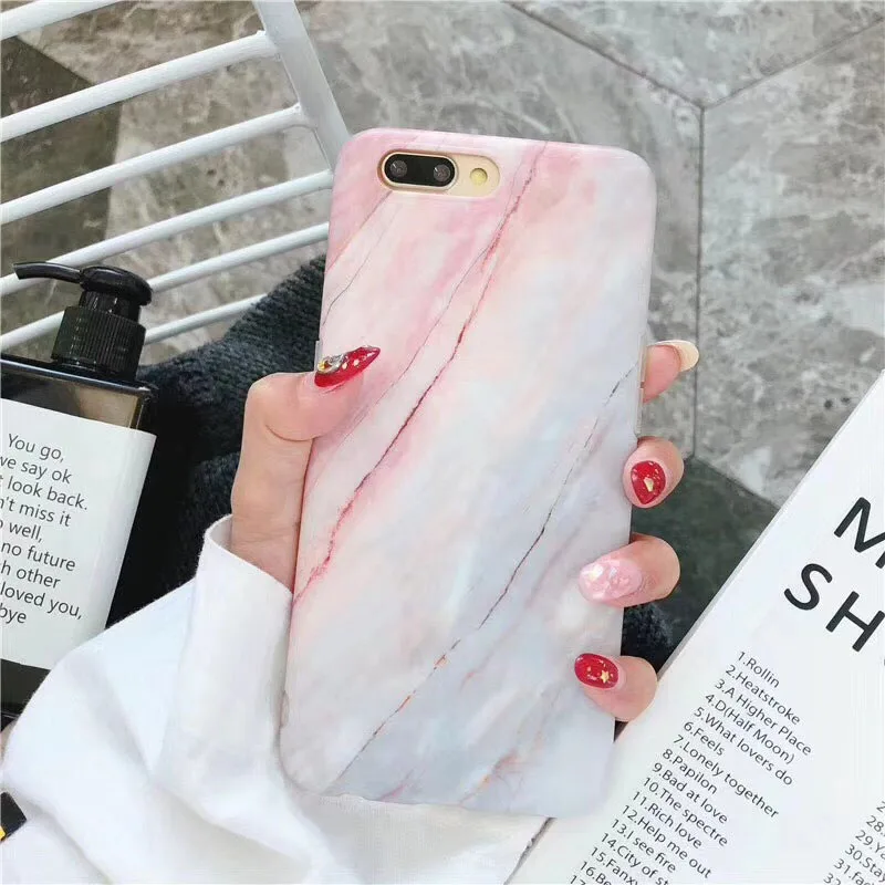 Мрамор чехол для iPhone 7 Чехол Силиконовый ТПУ Матовая крышка Чехлы Iphone 8 Plus X 6 S плюс