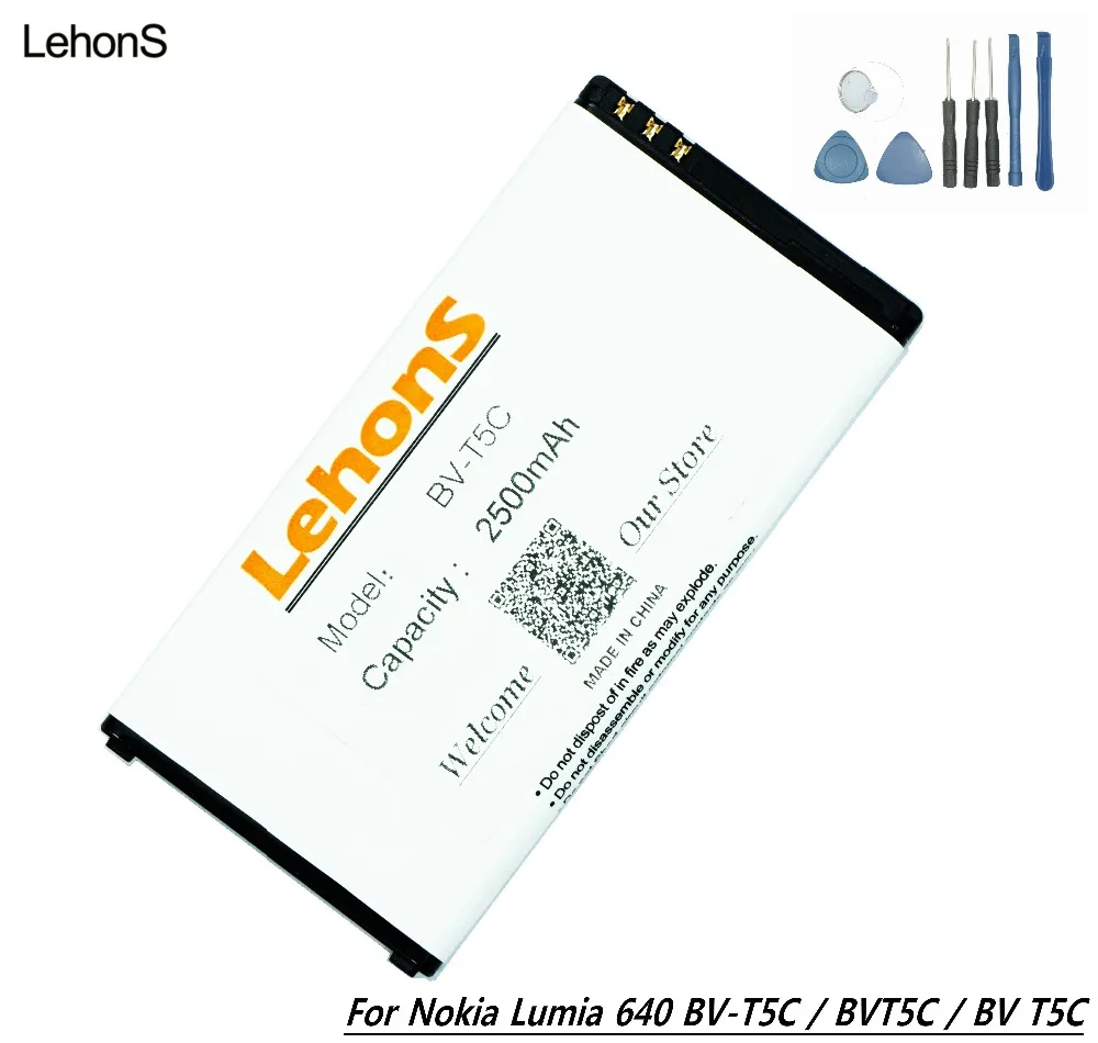 LehonS 1x телефон аккумулятор для Microsoft Nokia Lumia 640 BV-T5C RM-1109 1113 сменные батареи +
