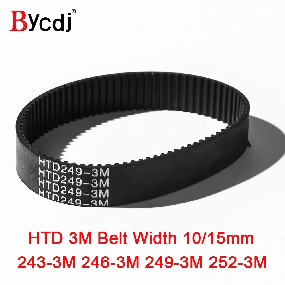 

Arc HTD 3M Timing belt C= 243 246 249 252 width 6-25mm Teeth 81 82 83 84 HTD3M synchronous pulley 243-3M 246-3M 249-3M 252-3M