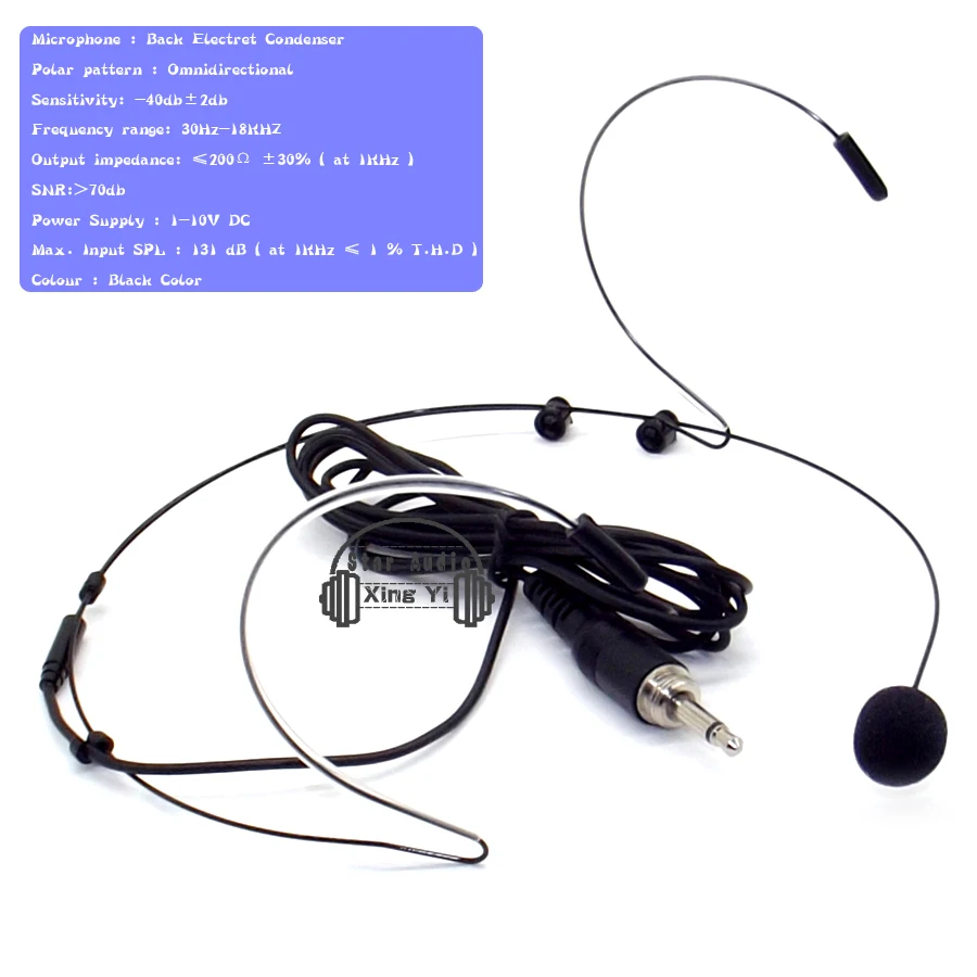 Проводная гарнитура с винтовым штекером 3 5 мм 1 2 м конденсаторный микрофон для