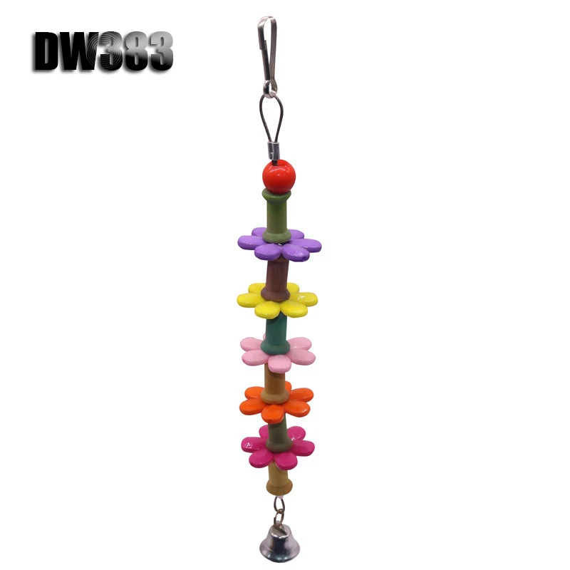 DW383 1 шт. аксессуары для птичьей клетки из цельного дерева игрушка для укуса птиц попугай Висячие ювелирные изделия Аксессуары для птиц товары для украшения дома - Цвет: DW383