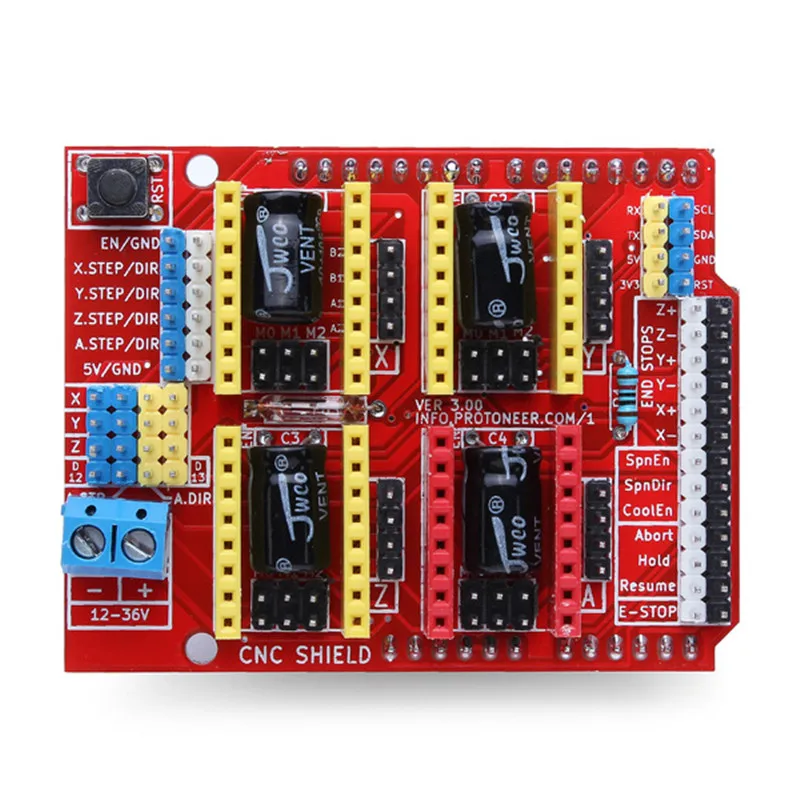 DANIU 1 шт. CNC щит v3 гравировальный станок/3d принтер/A4988 Драйвер Плата расширения для arduIno Лучшая цена