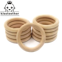 98mm wooden rings wooden baby teething rings infant teether toy diy accessories for 3 12 month infants tooth care products