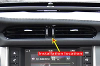 carbon fiber for jaguar xf 2016 2018 xfl abs chrome car interior center console air conditioning outlet vent decoration strips