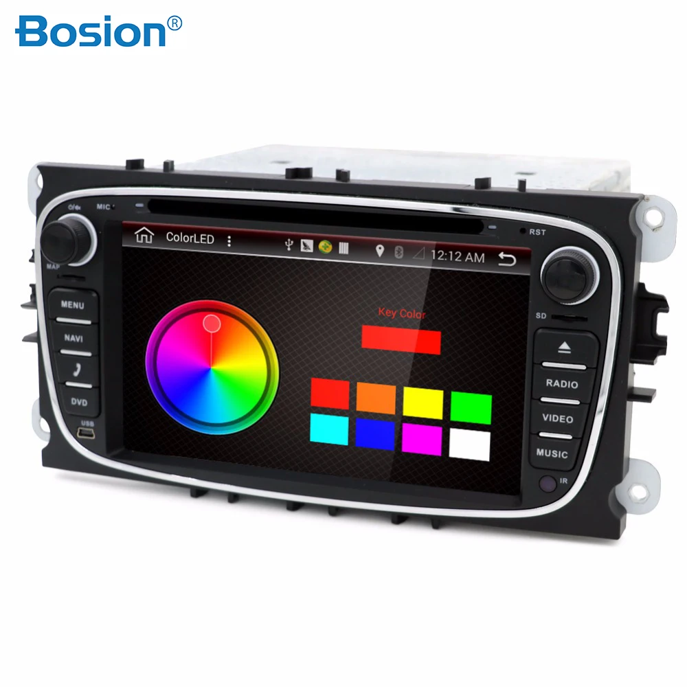 Bosion 2 Din андроид 4.2.2 игрок автомобиля dvd GPS для форд автомобильные cd радио mondeo фокус