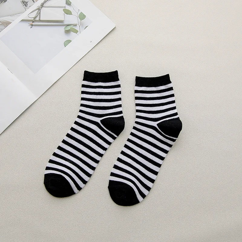 Ravna Tira Cotton Pretty Striped Star Cute Warm Stockings For Female Women's Sporting Leisure Pure Students stock Meias | Женская