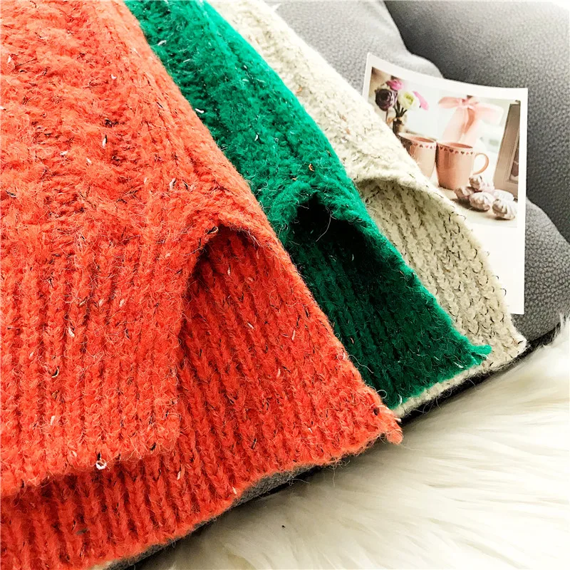 2008 Autumn and Winter Style Thickened Loose Korean Edition Coarse Wool Pullovers with Fair Heads | Женская одежда