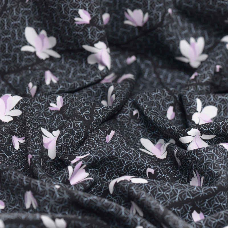 40 мм тяжелая креп-шелковая ткань цифровые струйные драпировки платье Чонсам