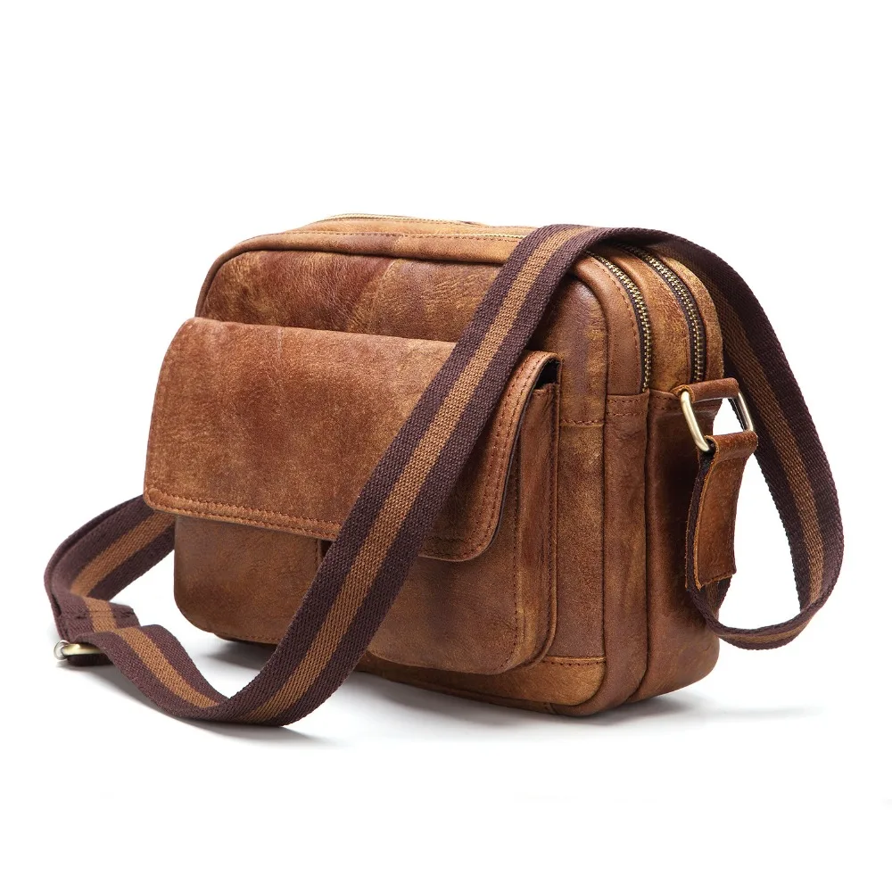 AETOO Высококачественная Мужская сумка мессенджер из натуральной воловьей кожи