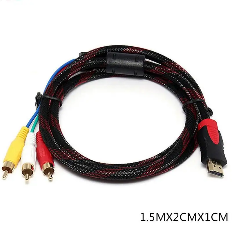 US 5Ft HDMI к 3-RCA Видео Аудио AV компонентный конвертер адаптер кабель для HDTV |