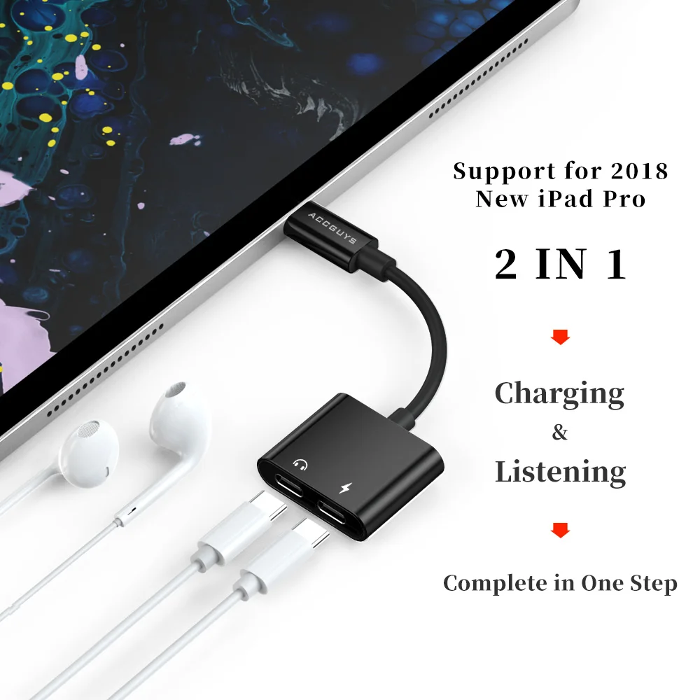 ACCGUYS Тип C аудио кабель адаптер двойной тип-c jack разветвитель AUX USB C наушники PD зарядное устройство для iPad Pro Google Pixel 2 Essential