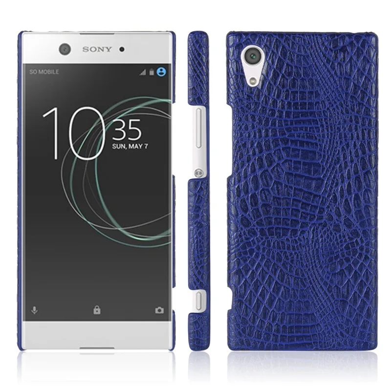 Чехол для Sony XA1 G3112 G3121 Жесткий ПК с узором крокодиловая кожа и задней крышкой из