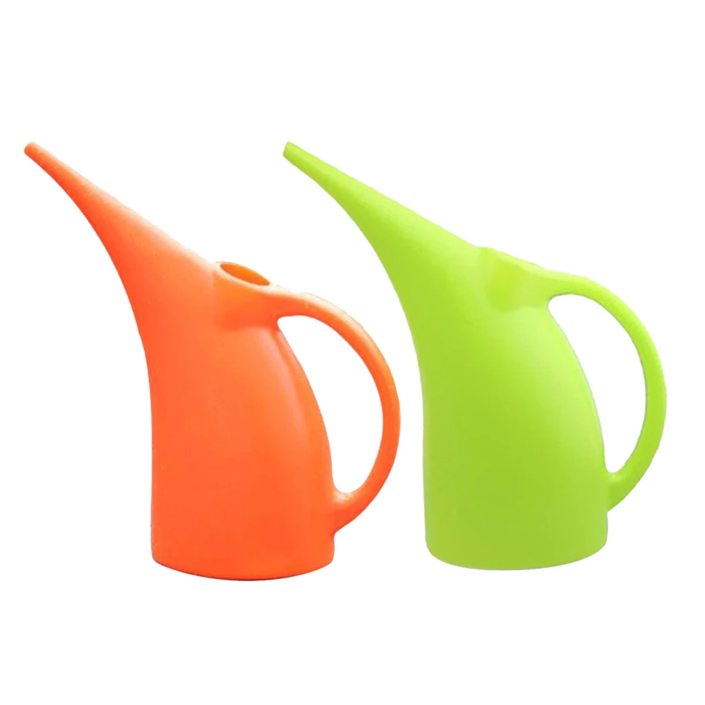 2Pcs Lightweight Watering Can Garden Plants Indoor Outdoor 2L Orange&ampGreen | Дом и сад