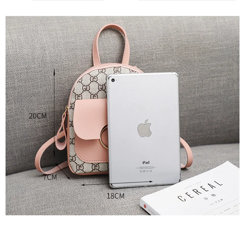 Простой модный мини-рюкзак 2019 цветная простроченная сумка на плечо