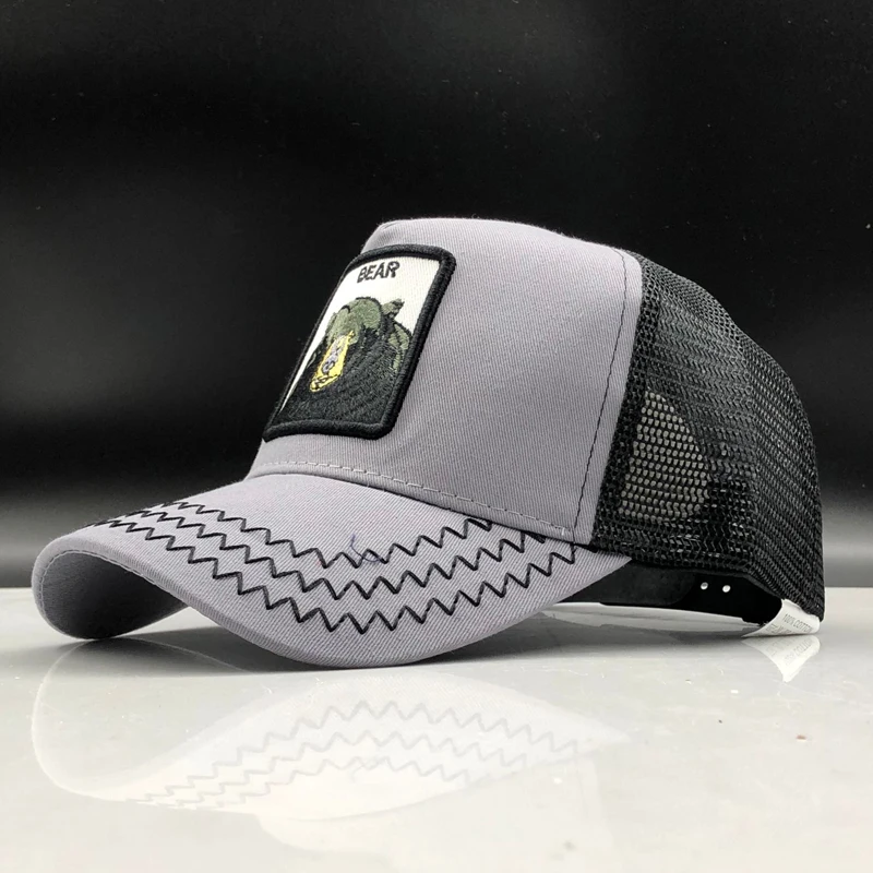 Бейсболка для мужчин и женщин летняя сетчатая бейсболка с вышивкой косточками