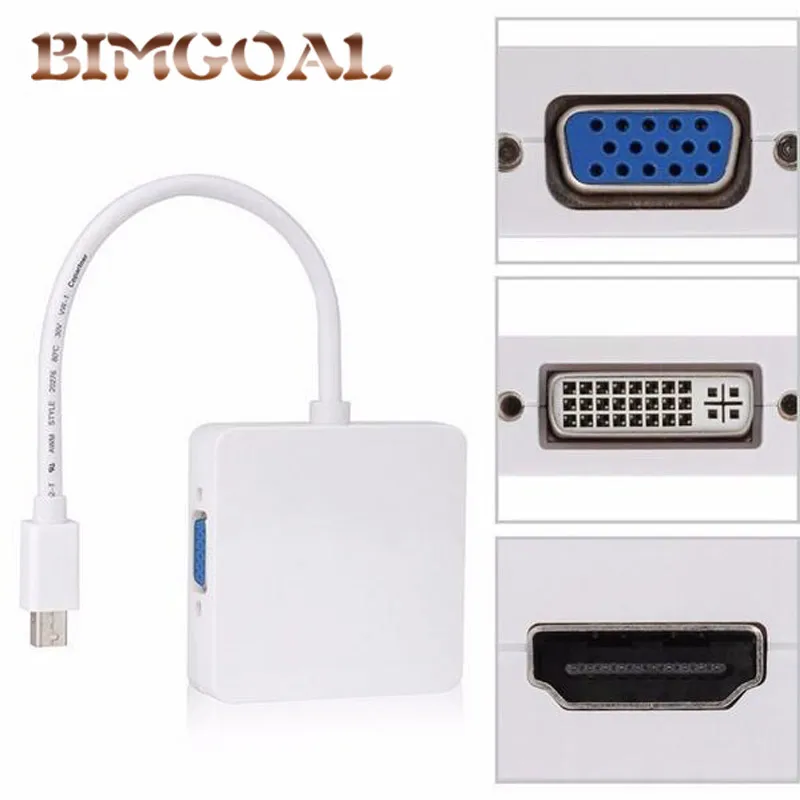 3 в 1 Mini DP DisplayPort to HDMI DVI VGA Display Port кабель адаптер для Apple MacBook Pro|hdmi dvi|display portvga display port |