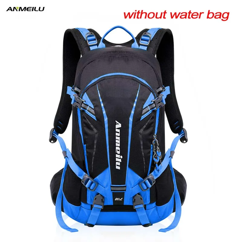 Blue No Water Bag ANMEILU 2L сумка для воды 20L походный рюкзак Водонепроницаемый походный велосипедный альпинистский гидратационный рюкзак водный Пузырь Спортивная дорожная сумка - Цвет: Blue No Water Bag