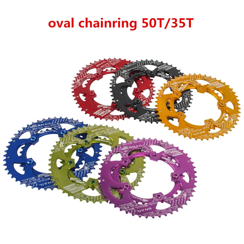 Дорожный велосипед овальная цепь с двойной скоростью для sram shimano 700c crankset 50 T/35 T