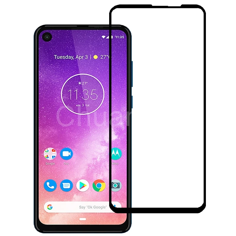 2.5D 9H Премиум Закаленное стекло для Motorola One Vision полное покрытие экрана Защитная