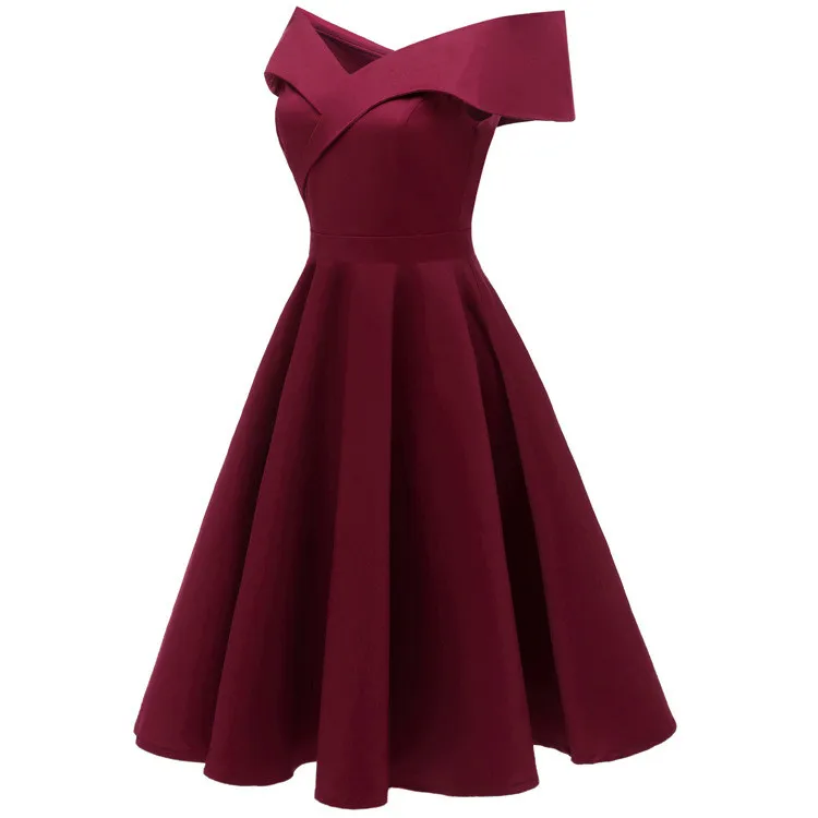 Зимнее платье женская одежда 2018 новое модное с круглым вырезом винтажное