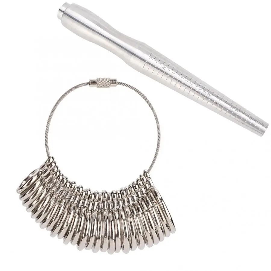 Professional Solid Metal Finger Gauge Ring Mandrel Sizer Measuring Sizing Stick High Quality Jewelry Making Tool for Jeweler c | Украшения