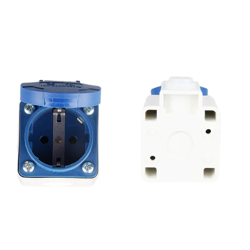 Европейская водонепроницаемая розетка 220 В 16 А однофазная с двумя отверстиями