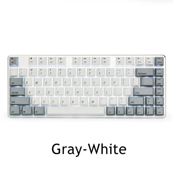 Gray-White Magicforce 82 ключ PBT сублимации издание антипризрак USB проводной белый подсветкой эргономичная механическая клавиатура Gateron переключатели - Цвет: Gray-White