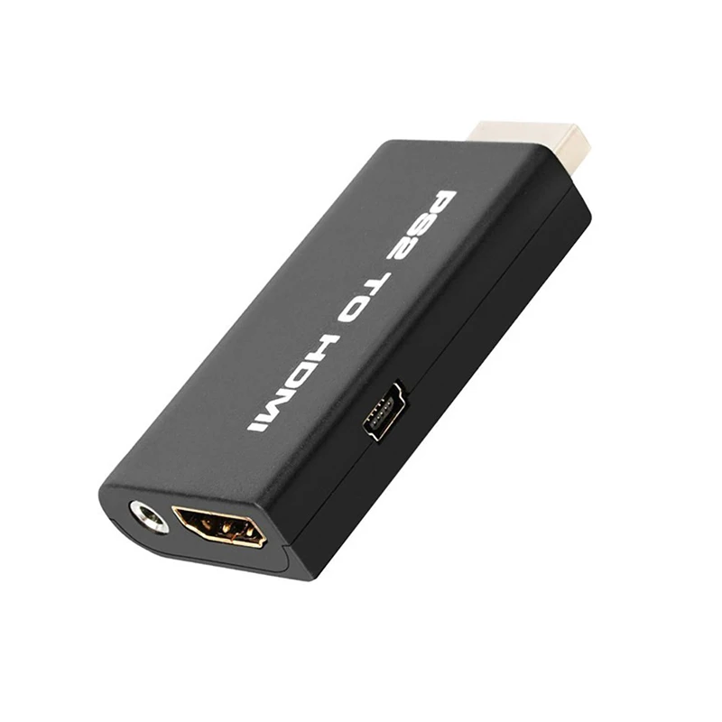 Адаптер AMKLE Mini PS2 HDMI совместимый адаптер видеоконвертер с аудиовыходом мощности