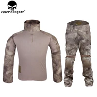 emersongear gen2 bdu combat suit camouflage uniform tactical shirt pants with elbow knee pads hunting clothing atacs em6912