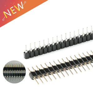 5 пар штырьков для коннекторов, 5 шт. штырьков + 5 шт. гнездовых штырьков, однорядные 40 штырьков, 2,54 мм штырьковые коннекторы, круглая игла 1x40