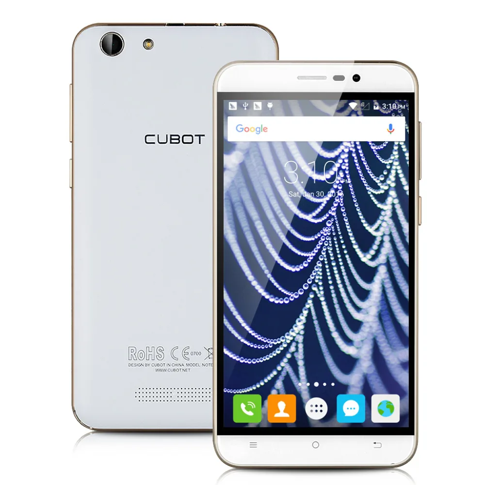 Cubot Note S мобильный телефон MTK6580 четырехъядерный 4150mAh 3g WCDMA 5 дюймов HD экран смартфон