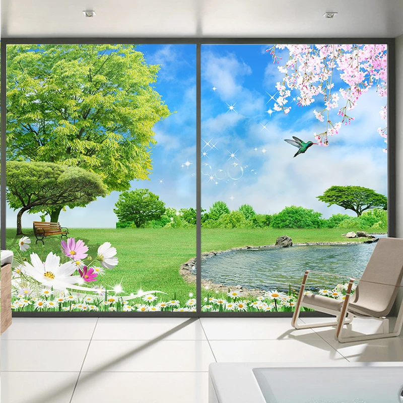 Самоклеящееся электростатическое окно матовое стекло пленка для ванной комнаты