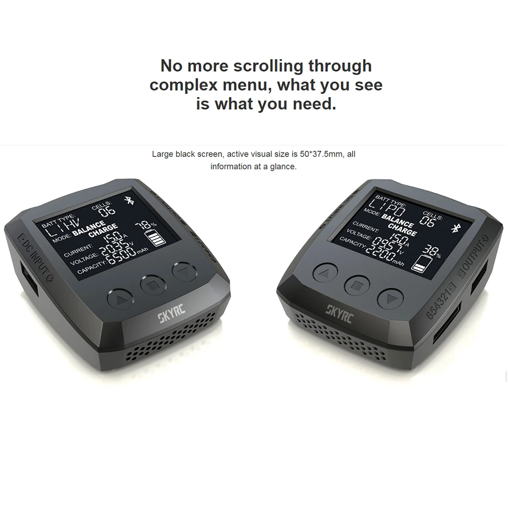 SKYRC B6 nano Smart Balance charger Dis зарядное устройство приложение управление LiHV LiFe Lilon NiCd