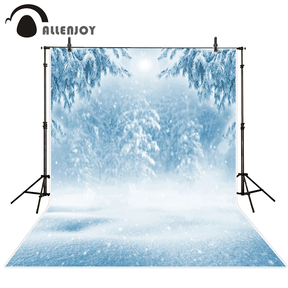 

Allenjoy виниловый Фотофон, зимний яркий пейзаж, снегоступы, сосновые ветки, Фотофон, новый оригинальный дизайн