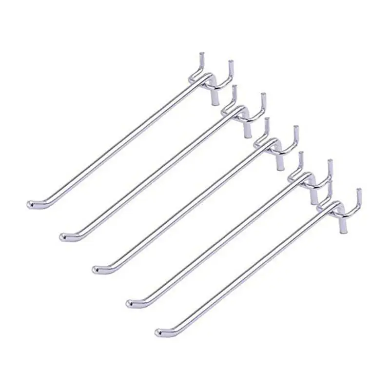 52PCS металлический штифт доска Pegboard Крючки гаражные работы хранение в магазине дисплей организации Стальной Подвесной инструмент(серебро