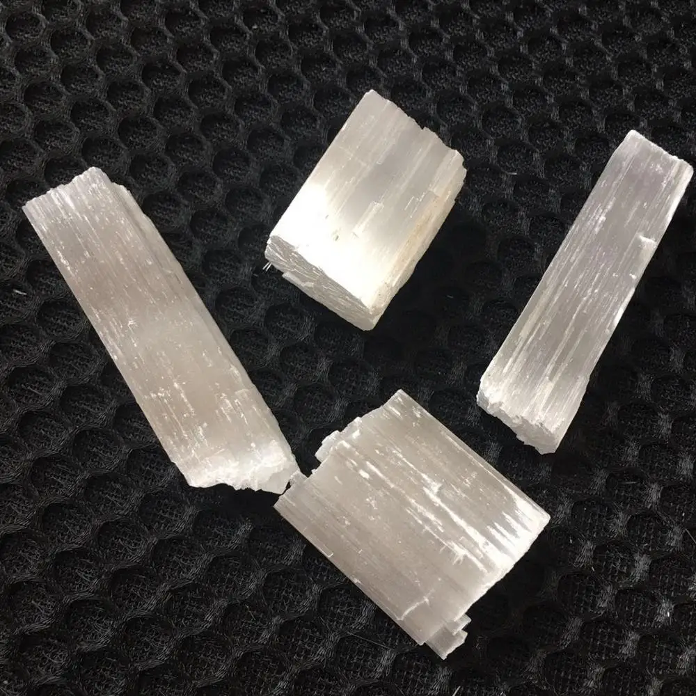 30g Natural White Selenite Stick Wand Rough Specimen Chakra Energy Crystal Healing | Дом и сад