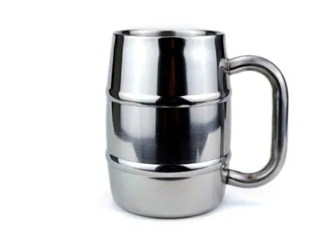 free shiping 500ML stronger Double Wall Stainless Steel Tankard coffee mug stainless steel beer mug/cocktail cup with handle | Дом и сад