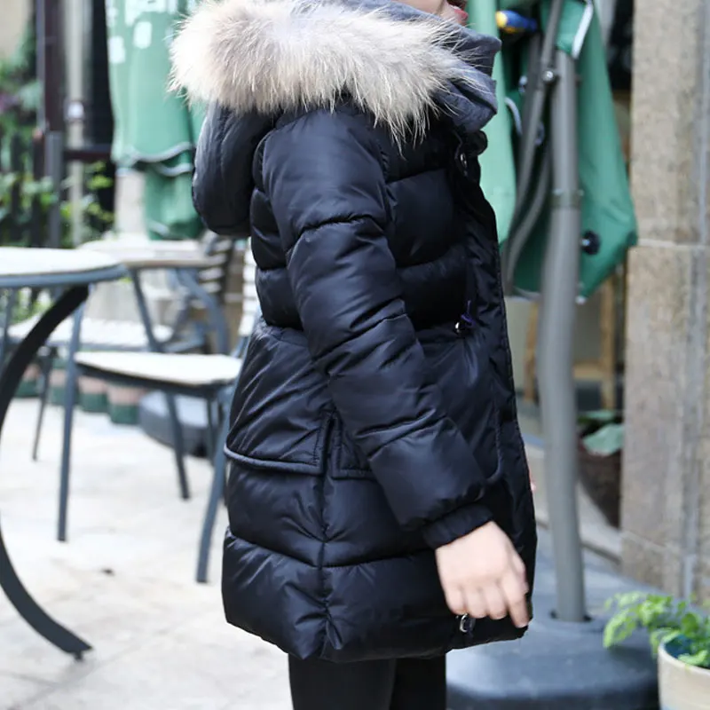 Зимняя куртка для девочек 2018 новая тенденция Пальто Высококачественная детская