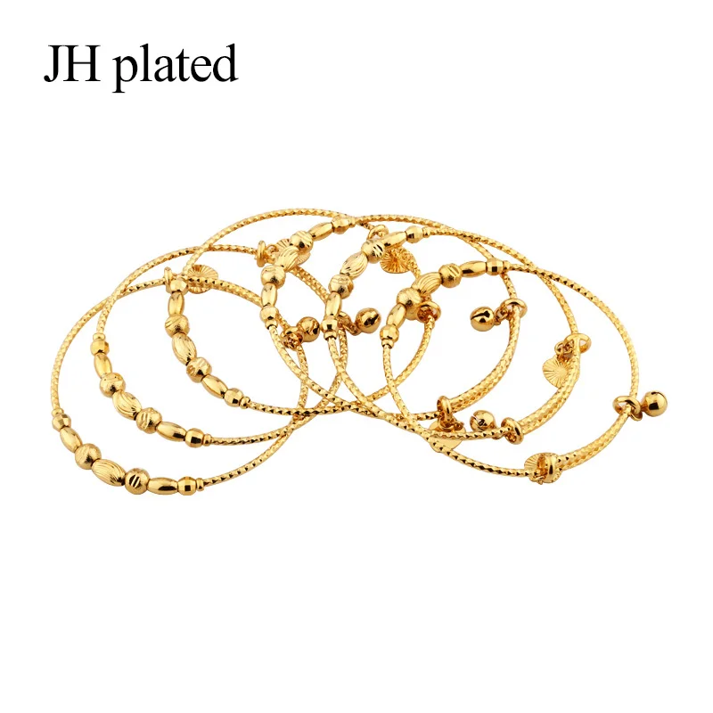 JHplated африканская Эфиопия Модный золотой колокольчик браслеты ювелирные изделия