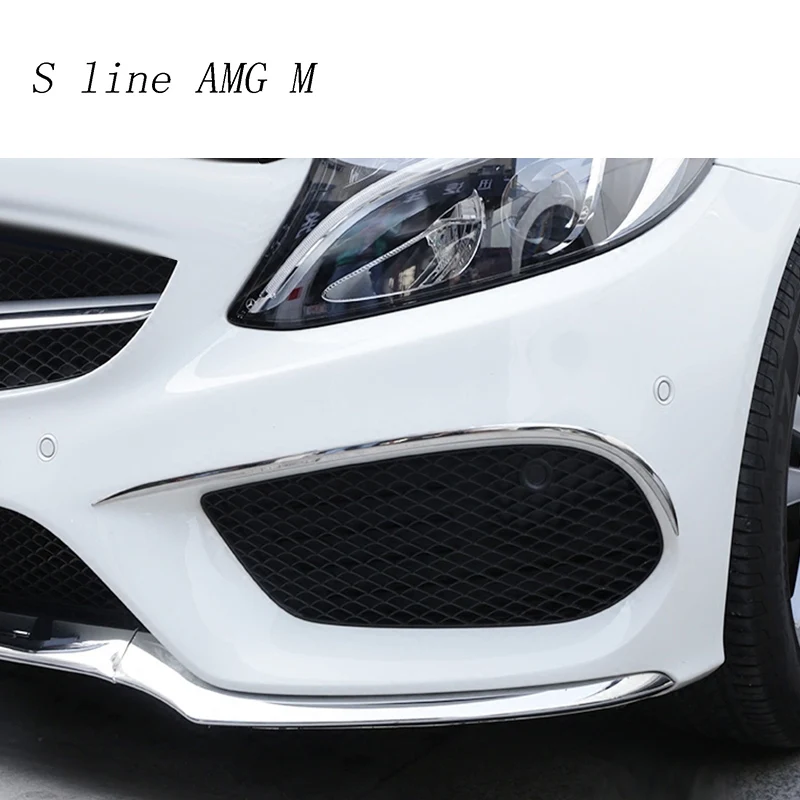 Для Mercedes Benz C Class W205 Стайлинг автомобиля передние противотуманные фары крышка