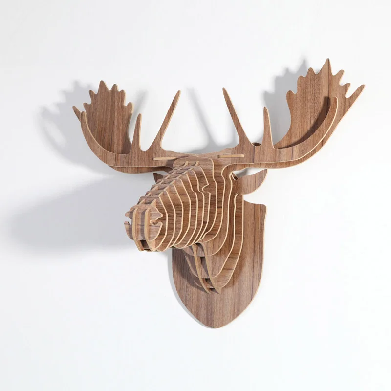 Мебель для дома из дерева MOOSE 3d-резьба по дереву с головой животного домашнего