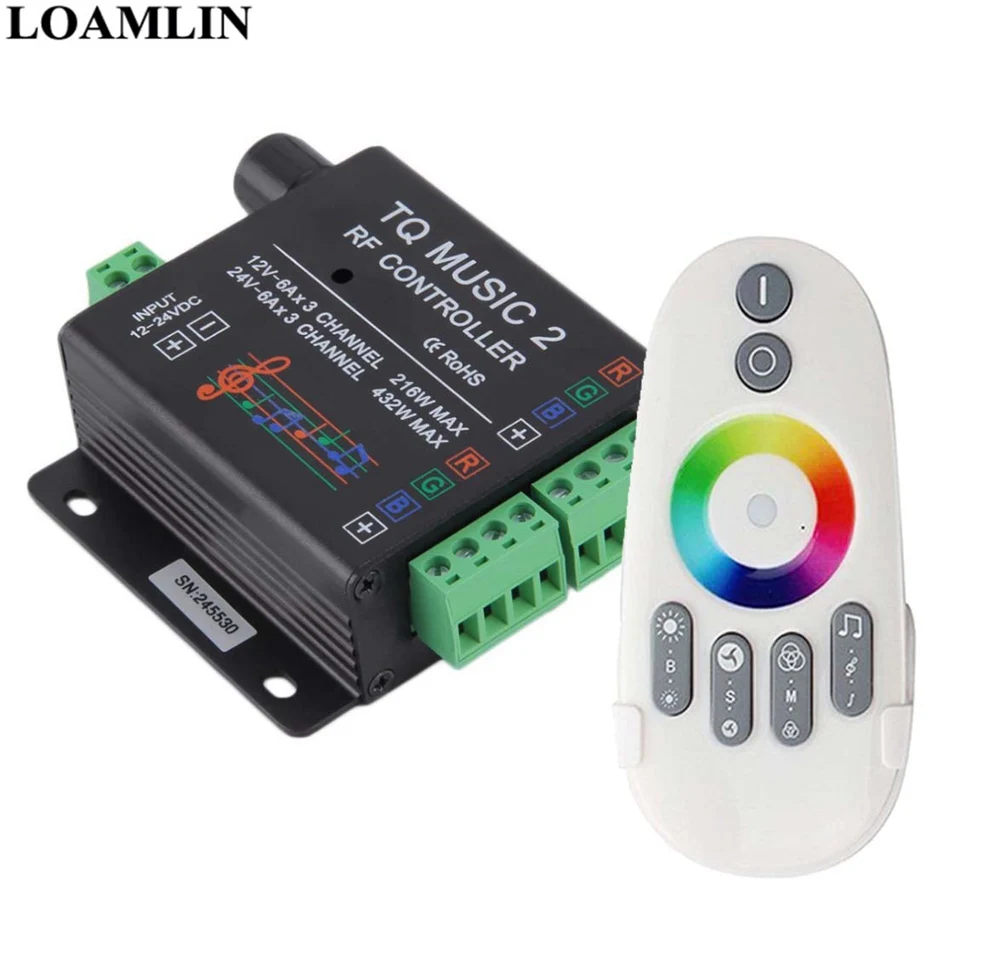 Светодиодная лента RGB 5050SMD 30 светодиодов/м гибкий светильник TQ Music 2 RF пульт