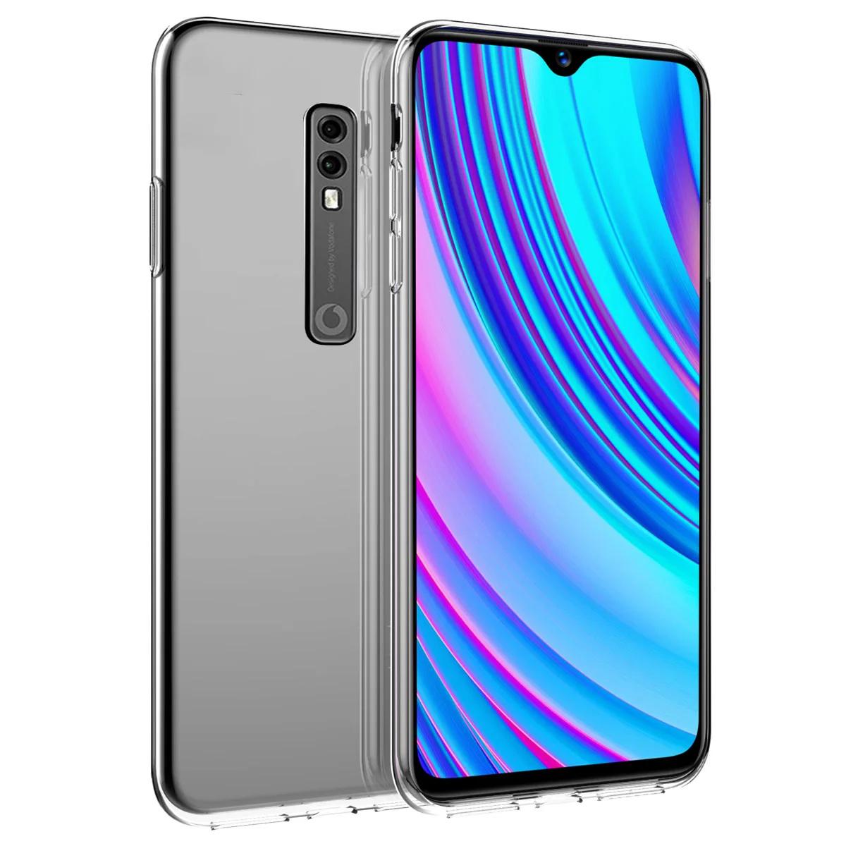 Для Vodafone Smart V10 чехол тонкий мягкий прозрачный ТПУ противоударный защитный